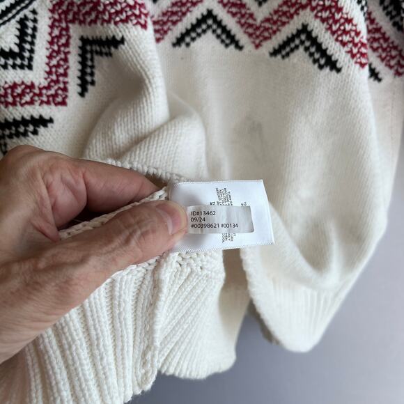 Express Y2K Fair Isle Turtleneck Chunky 3D Knit Cozy Preppy Classic Capsule XL - Picture 4 of 6